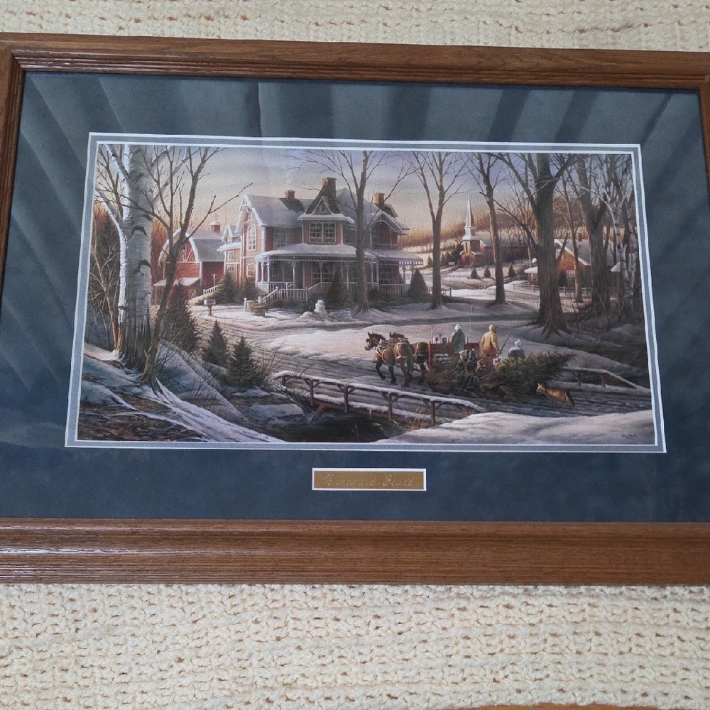 Framed Winter Landscape Art Print By Terry Redlin Homeward Bound